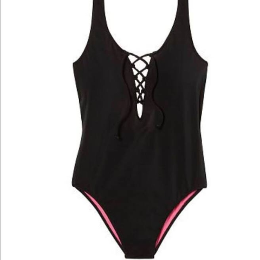 Black Victoria’s Secret Pink One Piece Swimsuit